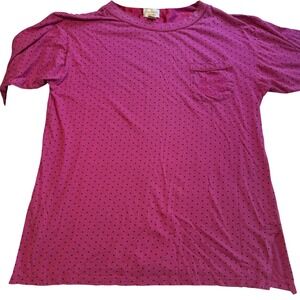 VTG Victorias Secret Gold Label Cotton Pink Nightgown Small Polka-Dot READ Descr